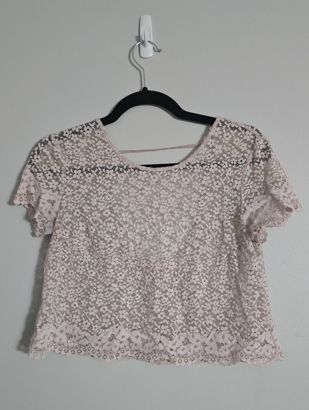 Victoria's Secret Blush Lace Crop Top